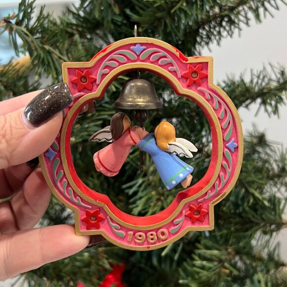 Vintage Hallmark Ornament Lot 1980 Angels Bunny Rabbits Polar Bear Turtle 1997 - Picture 10 of 16